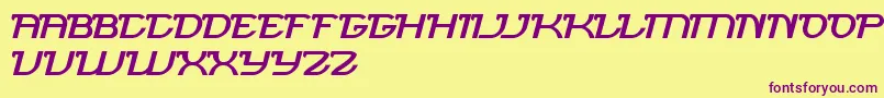 BrigadeArmy Font – Purple Fonts on Yellow Background