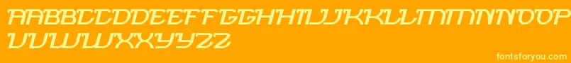 BrigadeArmy Font – Yellow Fonts on Orange Background