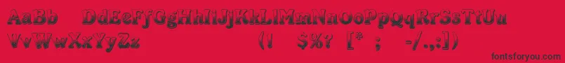 KabarettDecorDemoThin Font – Black Fonts on Red Background