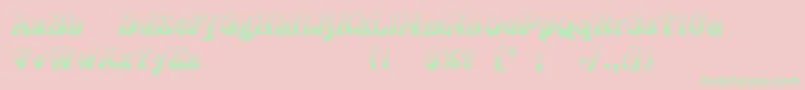 KabarettDecorDemoThin Font – Green Fonts on Pink Background