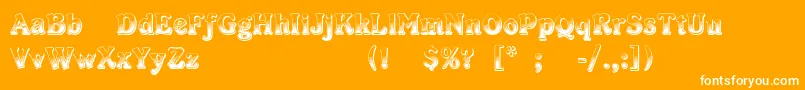 KabarettDecorDemoThin Font – White Fonts on Orange Background