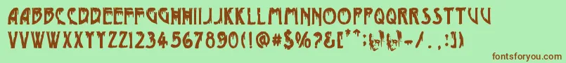 PhantomOfTheOpera Font – Brown Fonts on Green Background