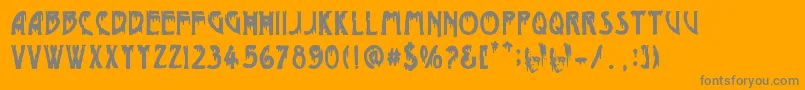 PhantomOfTheOpera Font – Gray Fonts on Orange Background