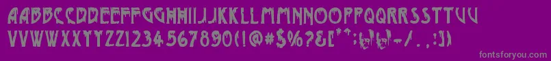 PhantomOfTheOpera-fontti – harmaat kirjasimet violetilla taustalla
