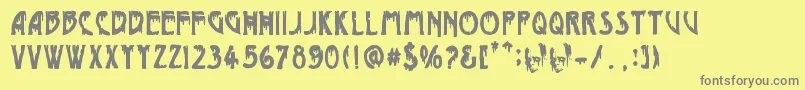 PhantomOfTheOpera Font – Gray Fonts on Yellow Background
