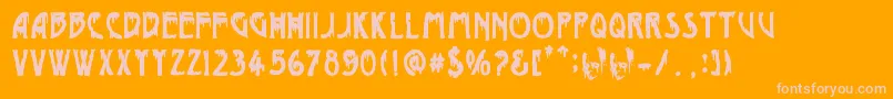 PhantomOfTheOpera Font – Pink Fonts on Orange Background