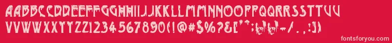 PhantomOfTheOpera Font – Pink Fonts on Red Background