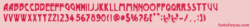 PhantomOfTheOpera Font – Red Fonts on Pink Background