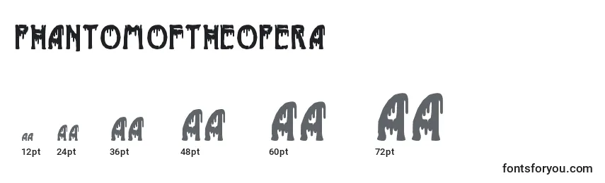 Größen der Schriftart PhantomOfTheOpera