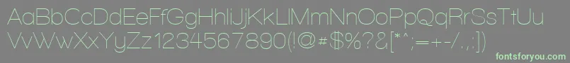 Walkway Font – Green Fonts on Gray Background