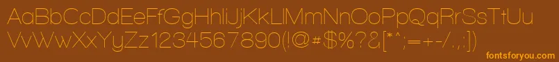 Walkway Font – Orange Fonts on Brown Background