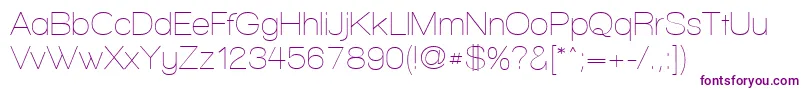 Walkway Font – Purple Fonts on White Background