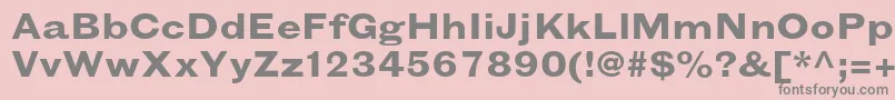 GrotesquemtstdBoldextended Font – Gray Fonts on Pink Background