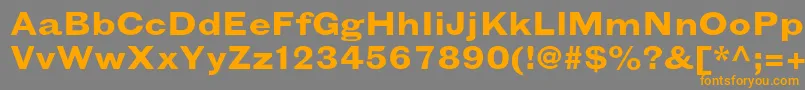 GrotesquemtstdBoldextended Font – Orange Fonts on Gray Background