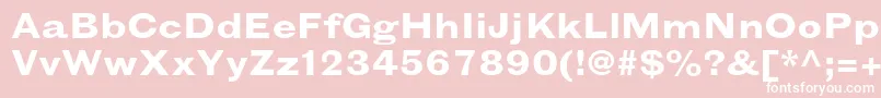 GrotesquemtstdBoldextended Font – White Fonts on Pink Background