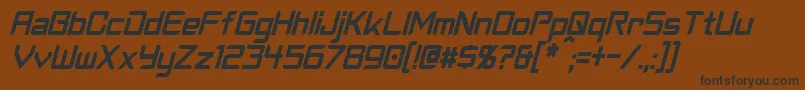 CyberverseCondensedItalic Font – Black Fonts on Brown Background