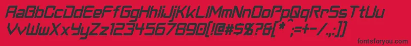 CyberverseCondensedItalic Font – Black Fonts on Red Background