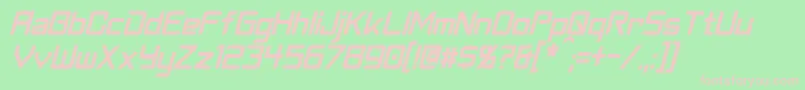 CyberverseCondensedItalic Font – Pink Fonts on Green Background