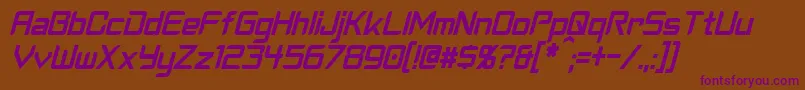 En savoir plus sur la police CyberverseCondensedItalic Police CyberverseCondensedItalic – polices violettes sur fond brun