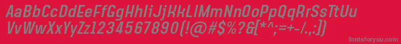 SteagislerItalic Font – Gray Fonts on Red Background