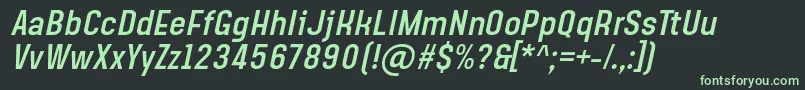Шрифт SteagislerItalic – зелёные шрифты на чёрном фоне