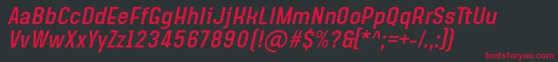 Шрифт SteagislerItalic – красные шрифты на чёрном фоне