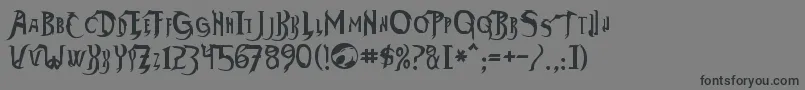 フォントThundara – 黒い文字の灰色の背景