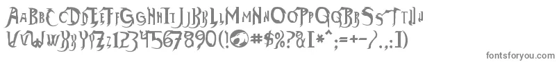 フォントThundara – 白い背景に灰色の文字