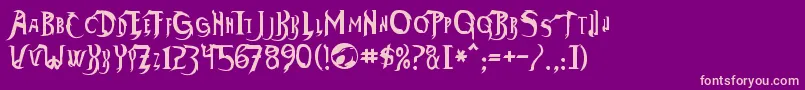 Thundara Font – Pink Fonts on Purple Background