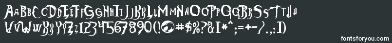 Шрифт Thundara – белые шрифты на чёрном фоне