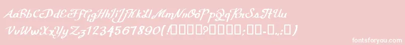 CfcalligraphiaRegular Font – White Fonts on Pink Background