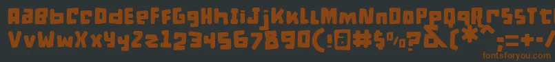 Шрифт DPuntillasBToTiptoe – коричневые шрифты на чёрном фоне