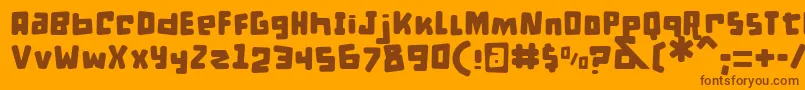DPuntillasBToTiptoe Font – Brown Fonts on Orange Background