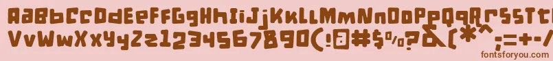 DPuntillasBToTiptoe-Schriftart – Braune Schriften auf rosa Hintergrund