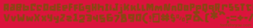 DPuntillasBToTiptoe Font – Brown Fonts on Red Background