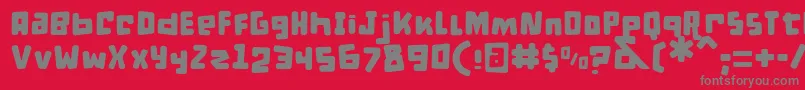 DPuntillasBToTiptoe Font – Gray Fonts on Red Background