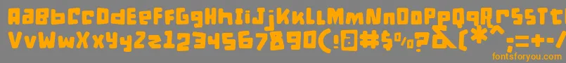 DPuntillasBToTiptoe Font – Orange Fonts on Gray Background