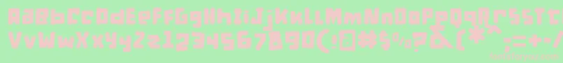 DPuntillasBToTiptoe Font – Pink Fonts on Green Background
