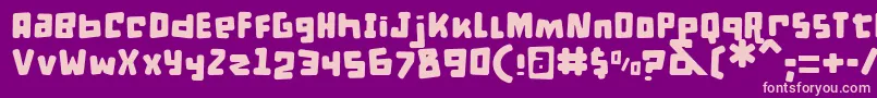 DPuntillasBToTiptoe Font – Pink Fonts on Purple Background