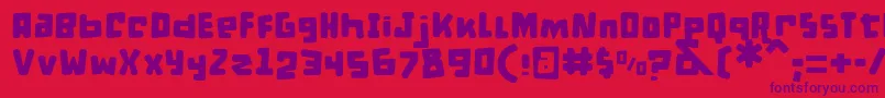 DPuntillasBToTiptoe Font – Purple Fonts on Red Background