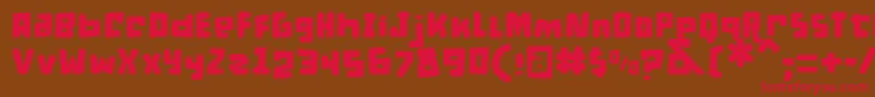 DPuntillasBToTiptoe Font – Red Fonts on Brown Background