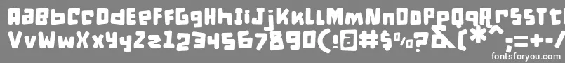 DPuntillasBToTiptoe Font – White Fonts on Gray Background