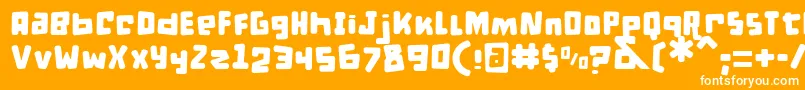 DPuntillasBToTiptoe Font – White Fonts on Orange Background