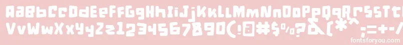 DPuntillasBToTiptoe Font – White Fonts on Pink Background