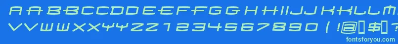 Homoarakhn Font – Green Fonts on Blue Background