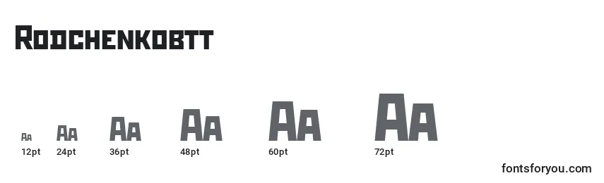 Rodchenkobtt Font Sizes