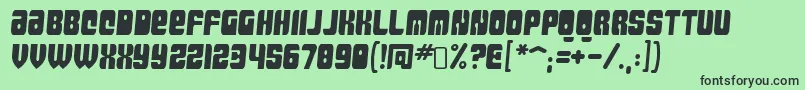 MassiveretaliationRegular Font – Black Fonts on Green Background