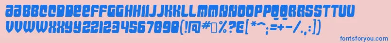 MassiveretaliationRegular Font – Blue Fonts on Pink Background