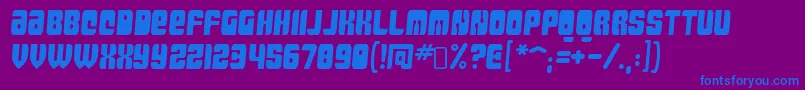 Шрифт MassiveretaliationRegular – синие шрифты на фиолетовом фоне