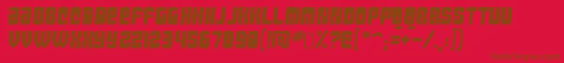 MassiveretaliationRegular Font – Brown Fonts on Red Background